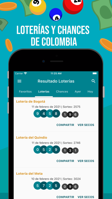 Screenshot #1 pour Resultado Loterías Colombia