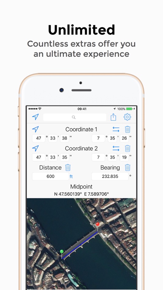 #4. Coordinates Calculator Pro (iOS) Podle: Nicolas Schotten