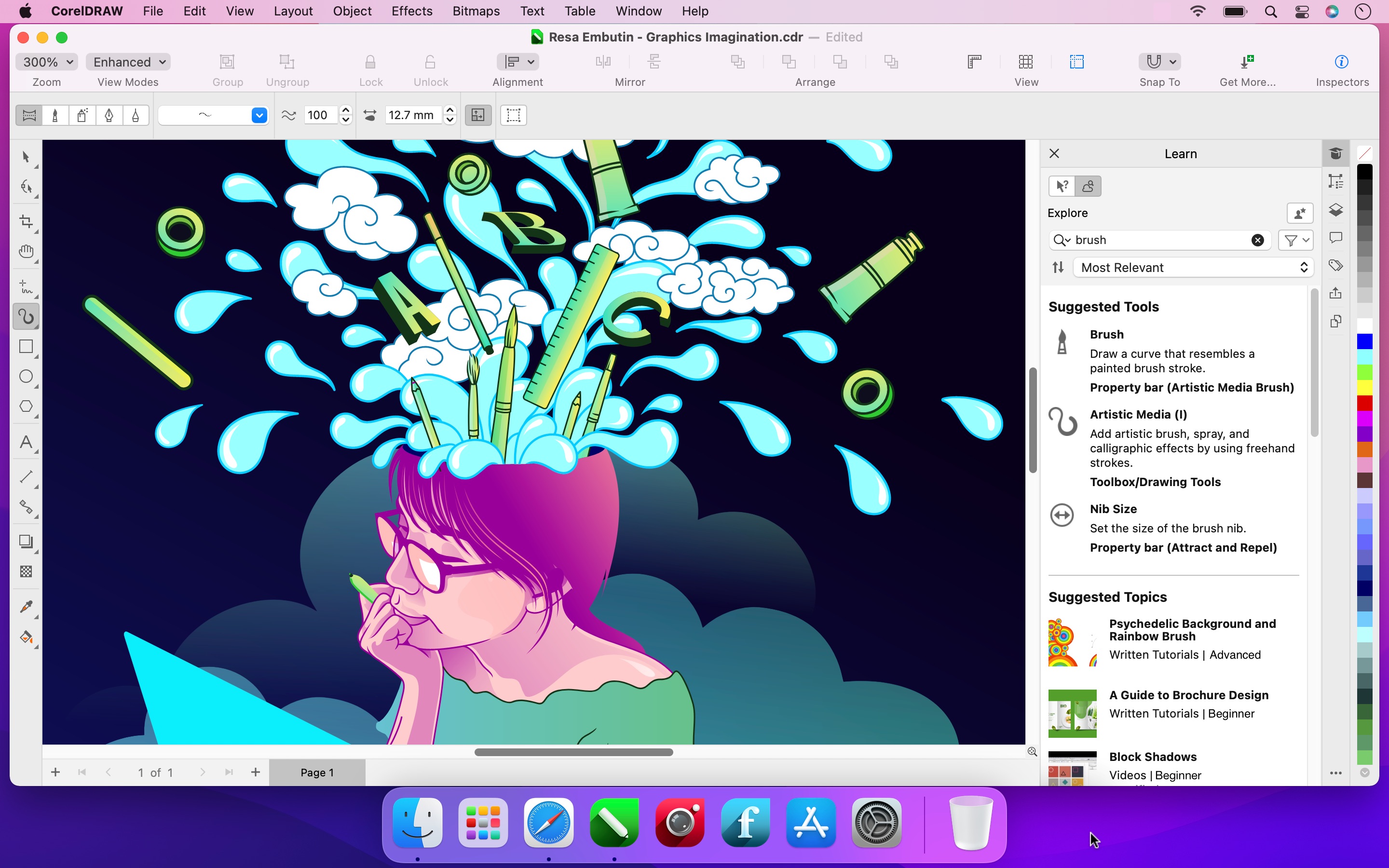 Screenshot do app CorelDRAW