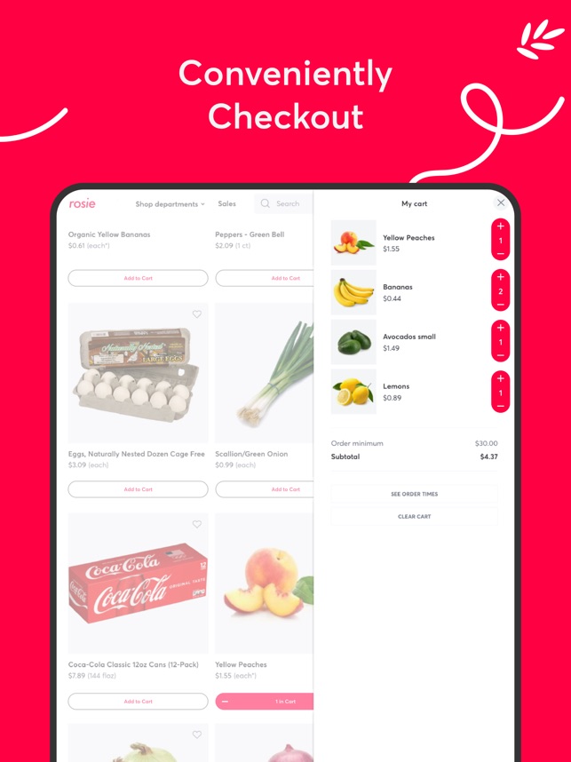 Rosie Online Grocery Shopping/Delivery Service thru Gooseberries Fresh Food  Market