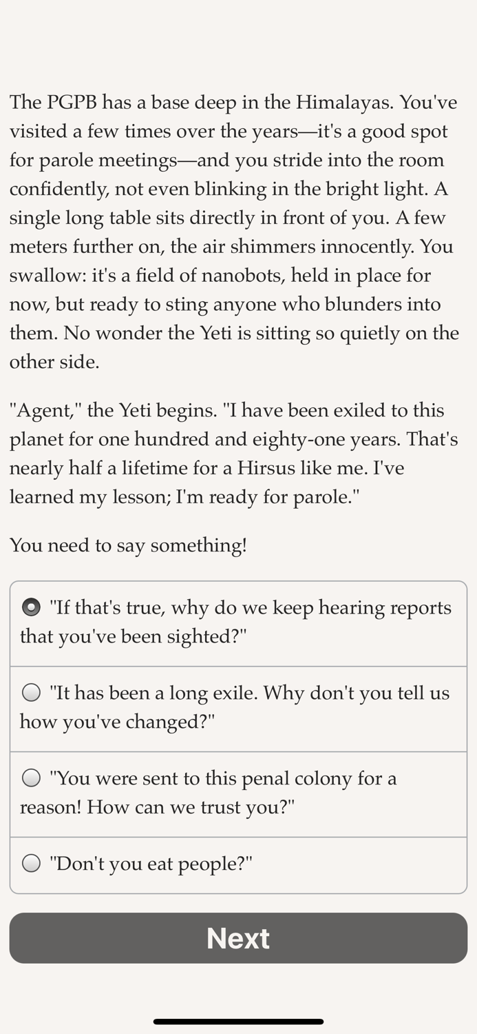 Yetis Parole Officer