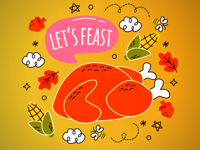 Happy Thanksgiving Stickers
