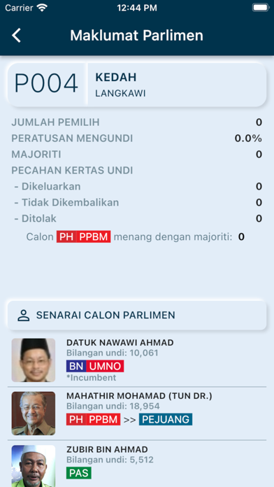 PRU Malaysia Screenshot