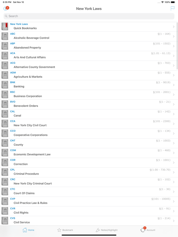 Screenshot #4 pour NY Laws, New York State Law