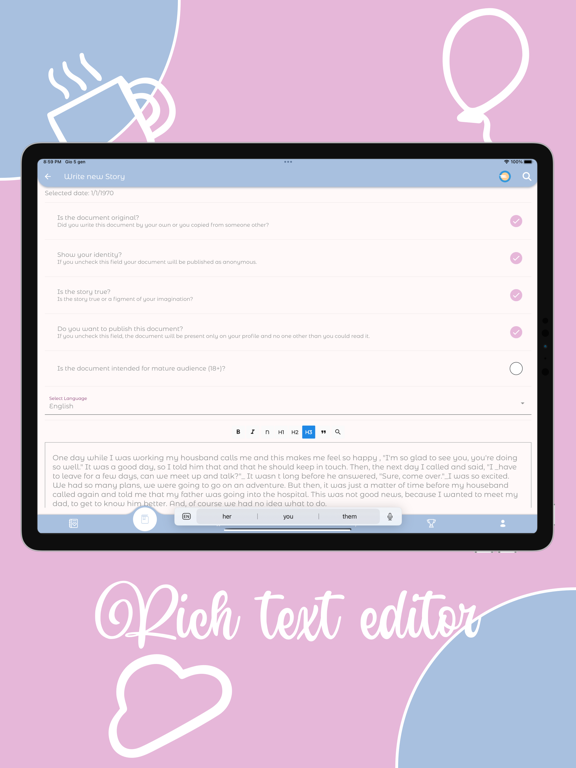 Poetrify iPad screenshot 4 - Book app