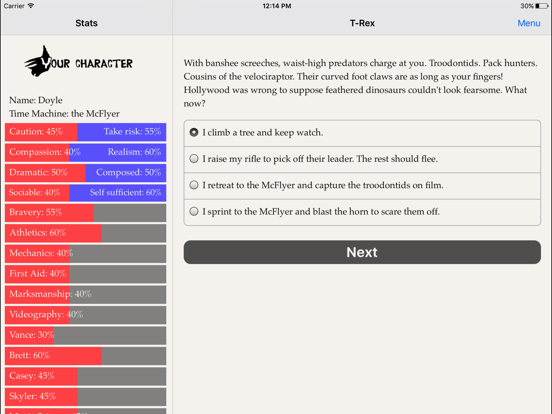 T-Rex Time Machine iPad app afbeelding 2