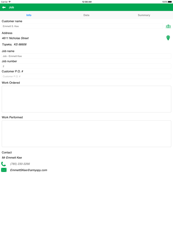 T&M Mobile iPad screenshot 5 - Productivity app