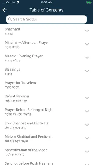 Siddur – Linear Edition iPhone Screenshot 2
