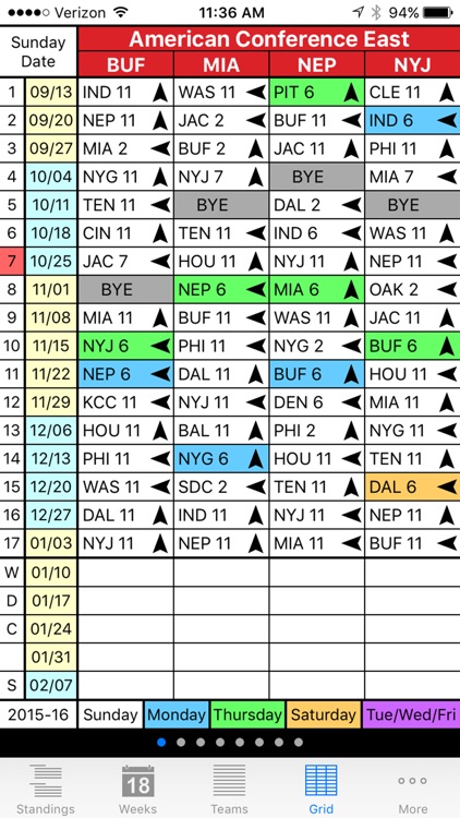 Pro Football Schedule screenshot-4