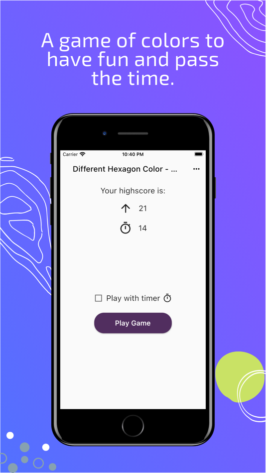 #1. Different Hexagon Color - Game (iOS) 由: Wiliam Goncalves Pinto