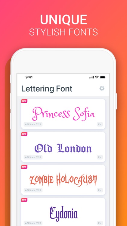 Fonts X for iPhones: Keyboard screenshot-0