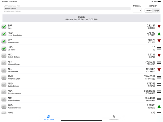 Screenshot #4 pour Taux de change. Convertir