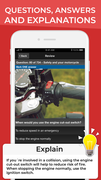 Screenshot #3 pour Motorcycle Theory Test UK 2023
