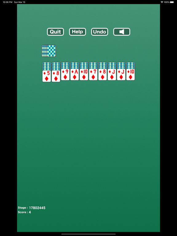 Simple Spider : Solitaire iPad screenshot