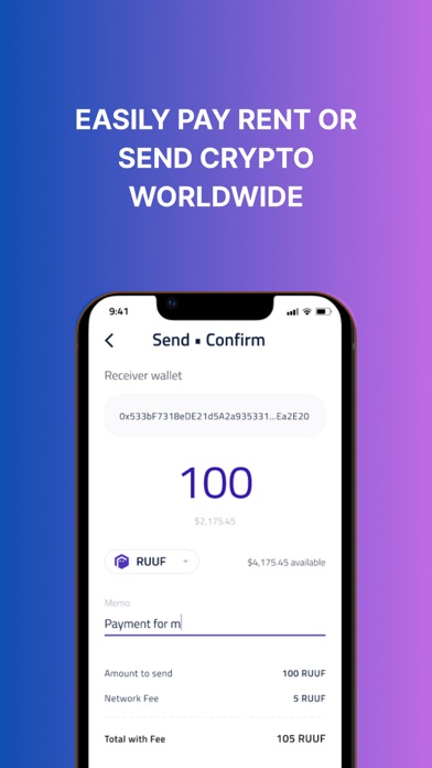RuufPay Swap Pay Crypto Wallet Screenshot