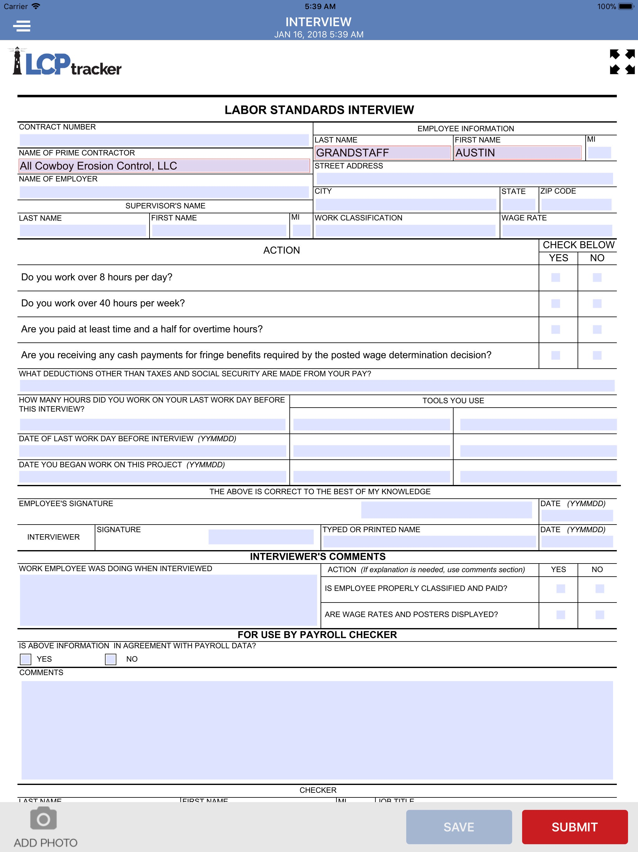 LCPtracker OnSite screenshot 4