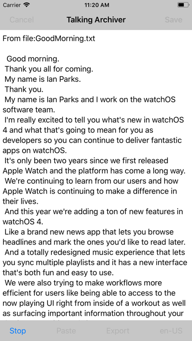 App screenshot