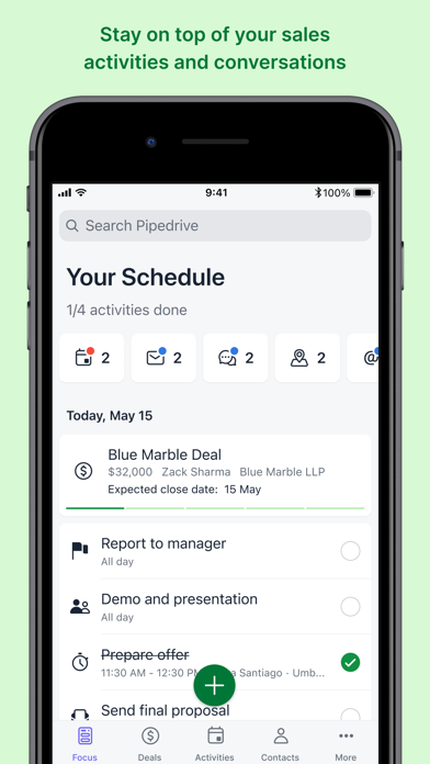 CRM sales tracker by Pipedrive Screenshot
