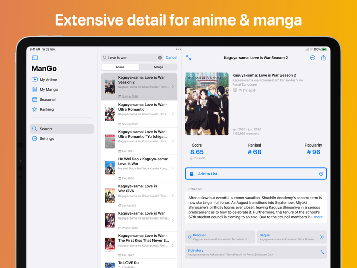 ManGo - Anime and Manga Tracker