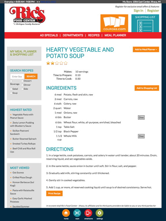 Ric's Food Center iPad screenshot 3 - Business app