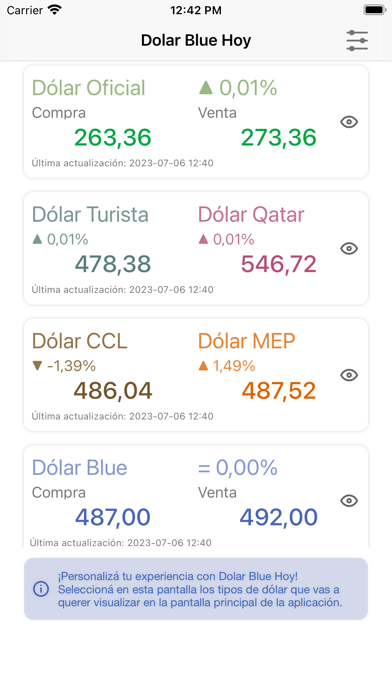 Dolar Blue Hoy Screenshot