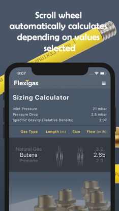 Flexigas Europe Sizing Tool screenshot 2
