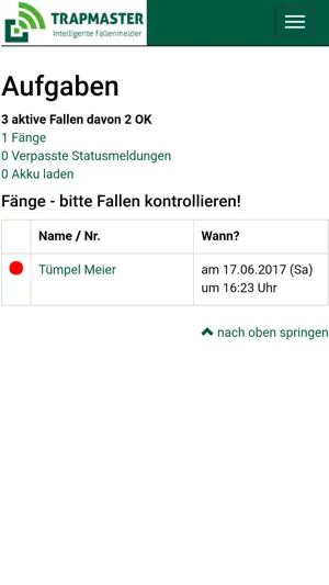 TRAPMASTER Fallenmelder screenshot 1