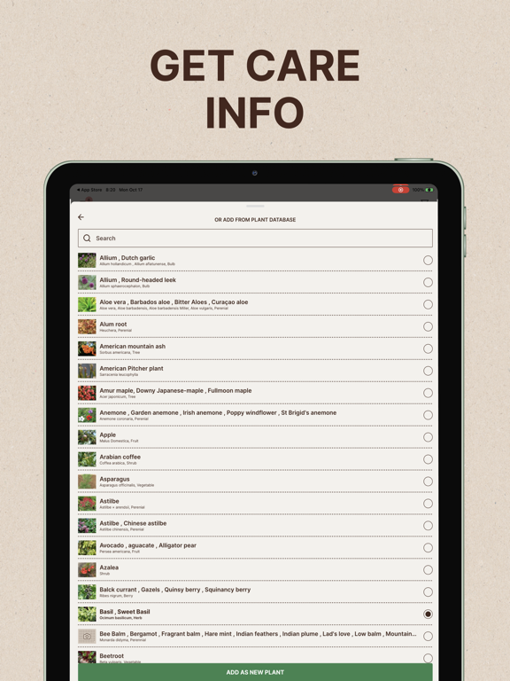 GARDENIZE Plant Care Gardening iPad screenshot 8 - Lifestyle app