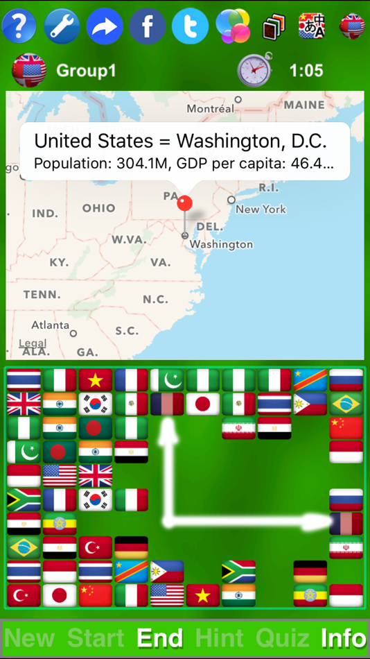 #2. Flag Solitaire + Quiz (iOS) โดย: Shen Zhongyuan