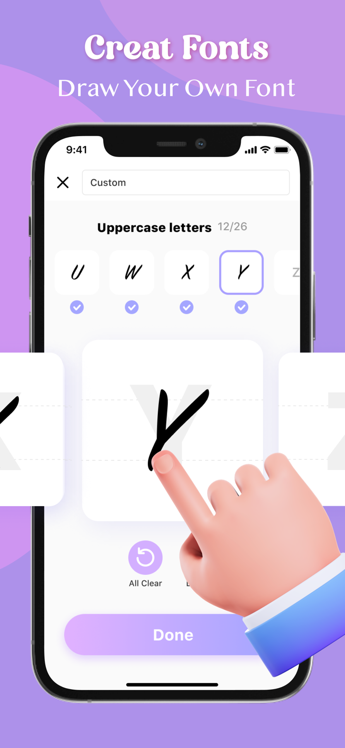 Fonts Color Widget for iPhone