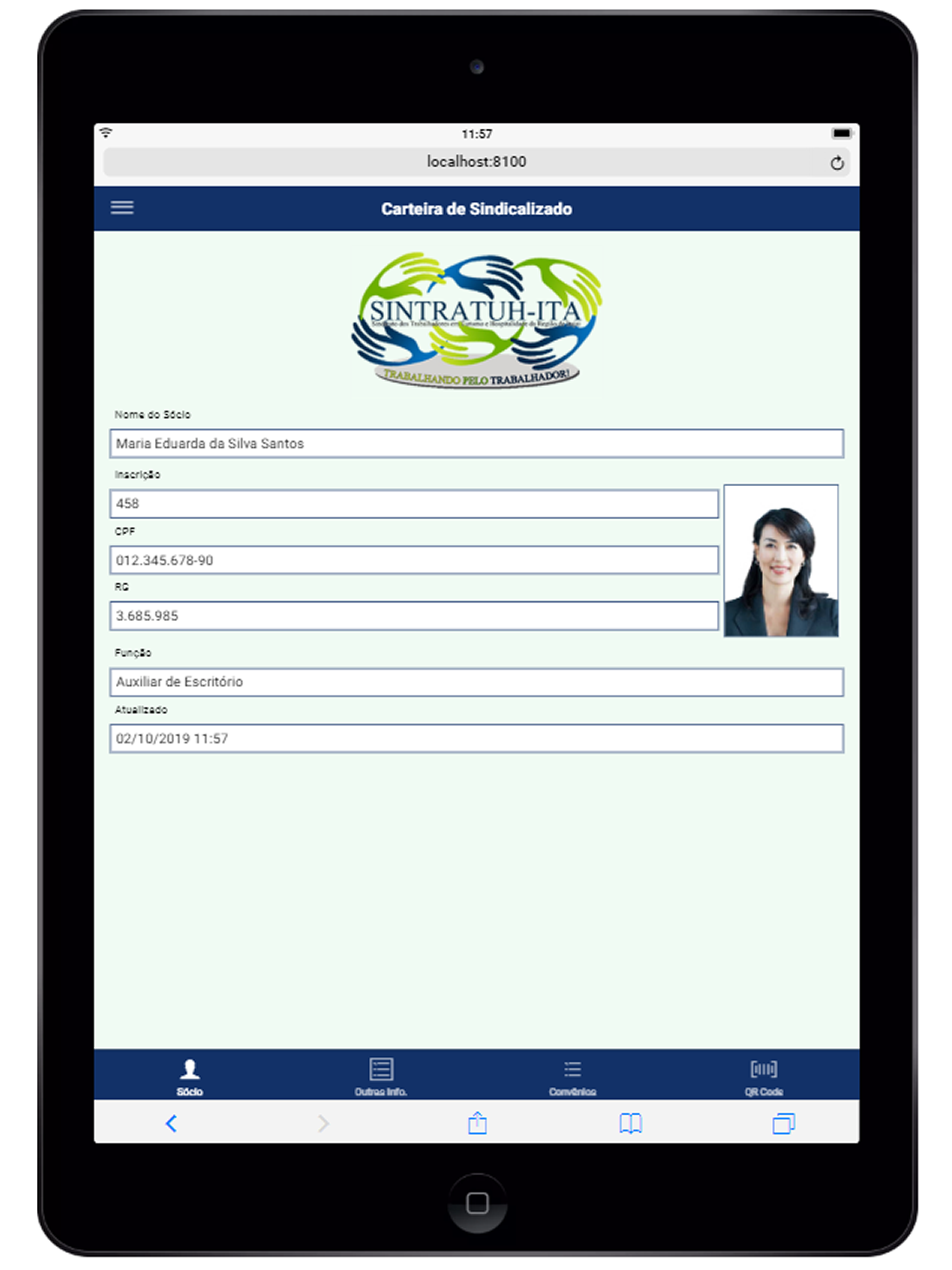 Carteirinha SINTRATUH-ITA screenshot 7