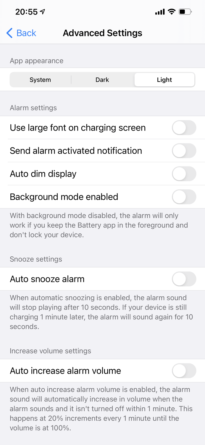 Battery Charge Alarm