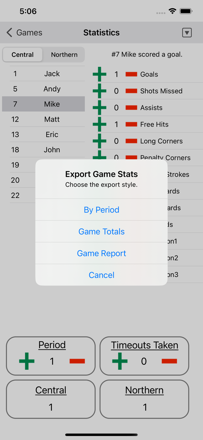 Field Hockey Statistics