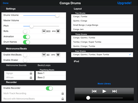 Conga Drums iPad screenshot 4 - Music app