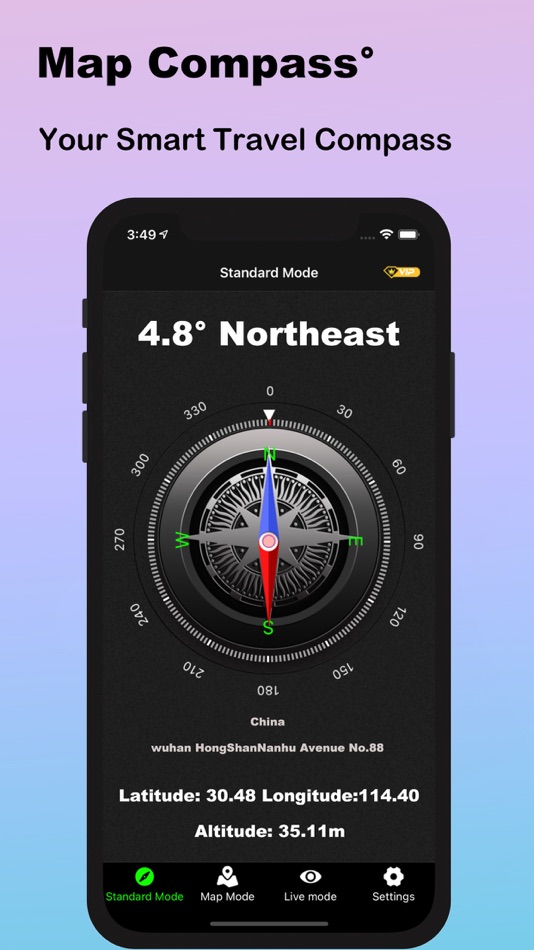 Map Compass° - GPS & Altitude - 2.9 - (iOS)