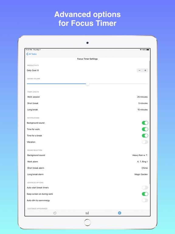 Masterlist: Focus & Tasks iPad screenshot 10 - Productivity app