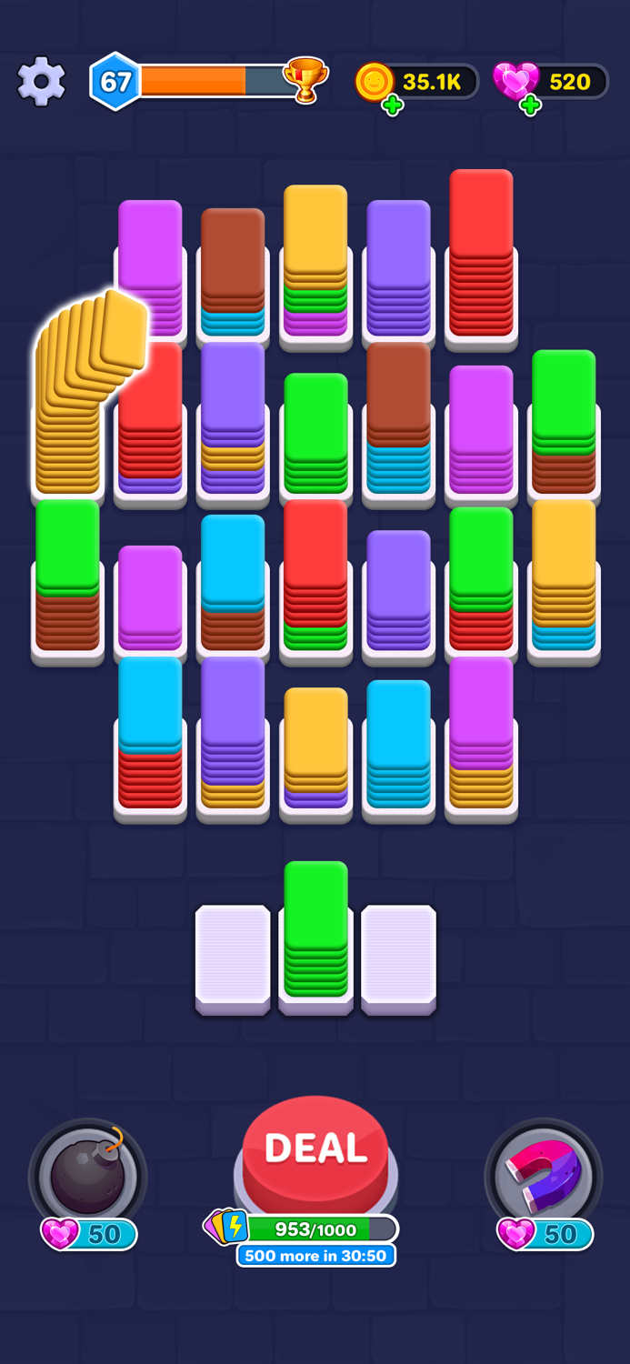 Card Shuffle Color Sorting 3D