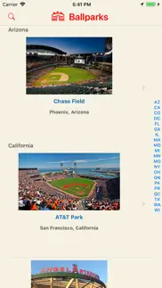 ballparks of baseball iphone screenshot 1