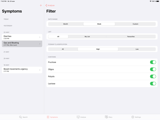 Low FODMAP diet foods for IBS iPad screenshot 10 - Food & Drink app