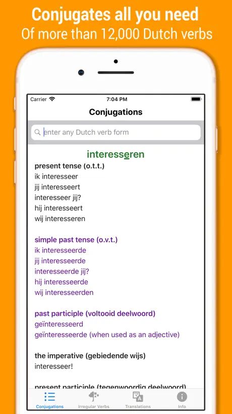 Dutch Verb Conjugations