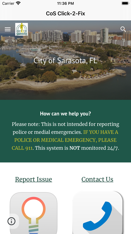 #2. CoS Click-2-Fix (iOS) By: City of Sarasota FL