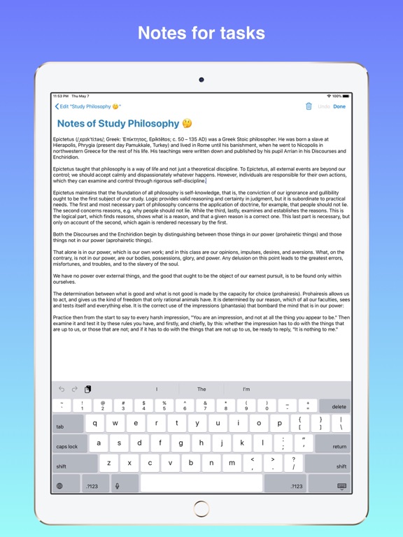 Masterlist: Focus & Tasks iPad screenshot 9 - Productivity app