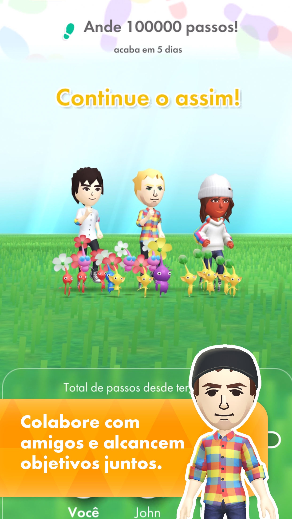 Screenshot do app Pikmin Bloom