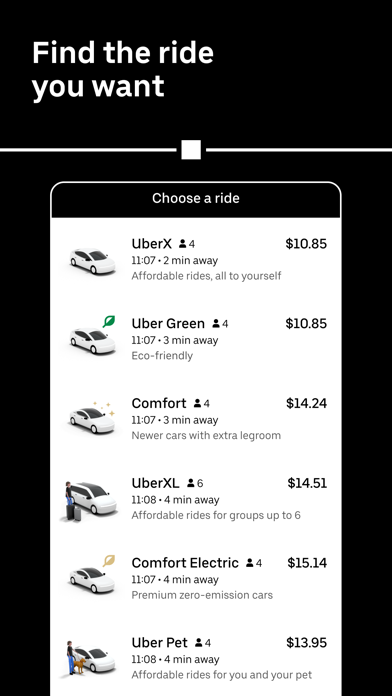 Uber - Request a ride Screenshot