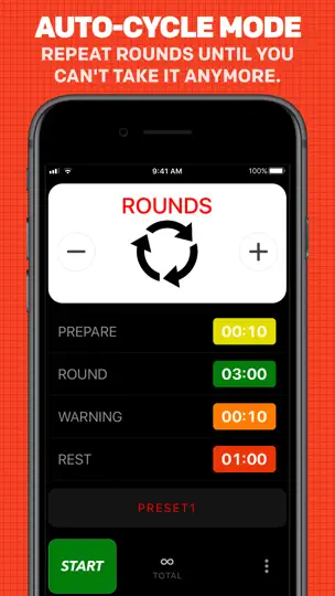Capture d'écran de Boxing Timer Pro Round Timer sur iPhone 4