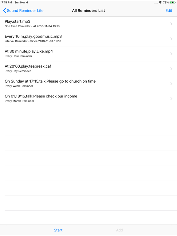Screenshot #6 pour Sound Reminder Lite