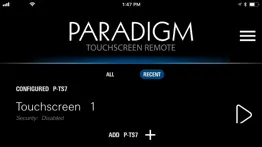 paradigm touchscreen remote iPhone Captures Décran 1