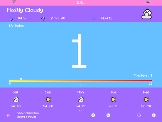 Pixel Weather - Forecast iPad screenshot 7 - Weather app