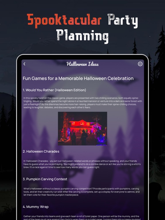 Spooky Halloween Sounds & Fact iPad screenshot 5 - Entertainment app