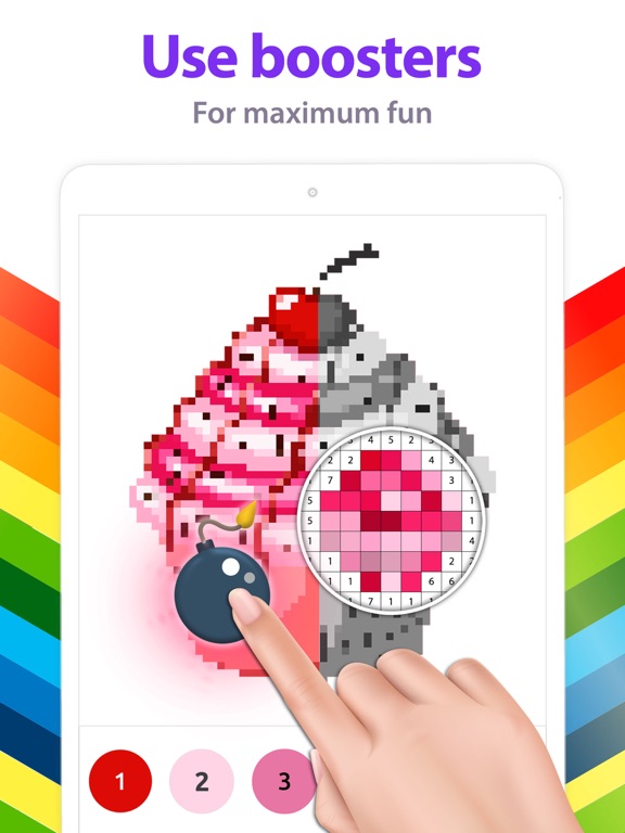 Color by Number Coloring Pages iPad screenshot 4 - Entertainment app